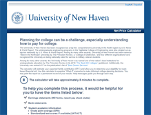 Tablet Screenshot of newhaven.studentaidcalculator.com