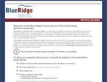 Tablet Screenshot of blueridgectc.studentaidcalculator.com
