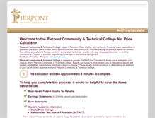 Tablet Screenshot of pierpont.studentaidcalculator.com