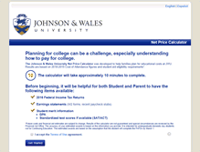 Tablet Screenshot of jwu-denver.studentaidcalculator.com
