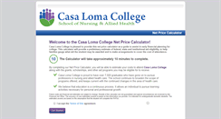 Desktop Screenshot of casalomacollege.studentaidcalculator.com