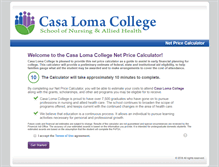 Tablet Screenshot of casalomacollege.studentaidcalculator.com