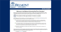 Desktop Screenshot of belmont.studentaidcalculator.com