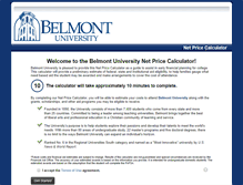 Tablet Screenshot of belmont.studentaidcalculator.com